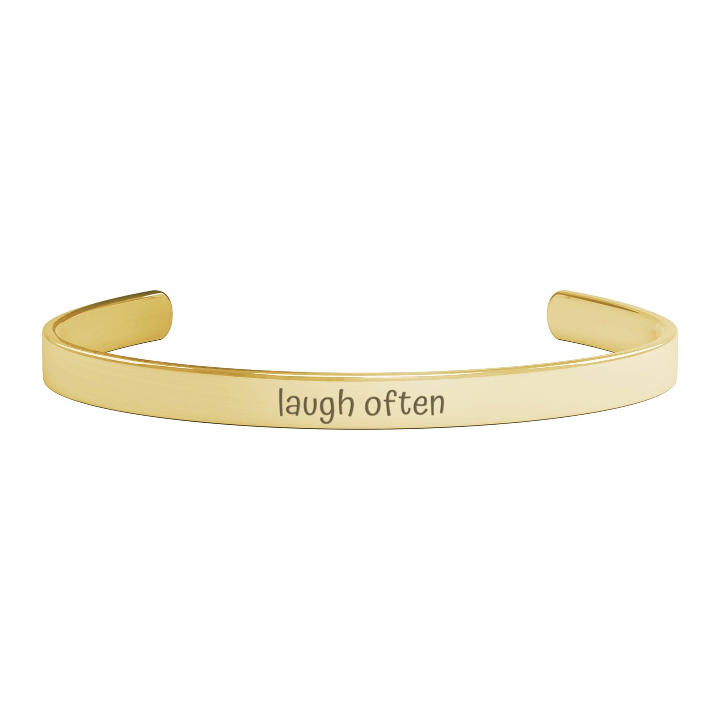 Laugh Often Cuff Bracelet, Gold, Rose Gold and Silver