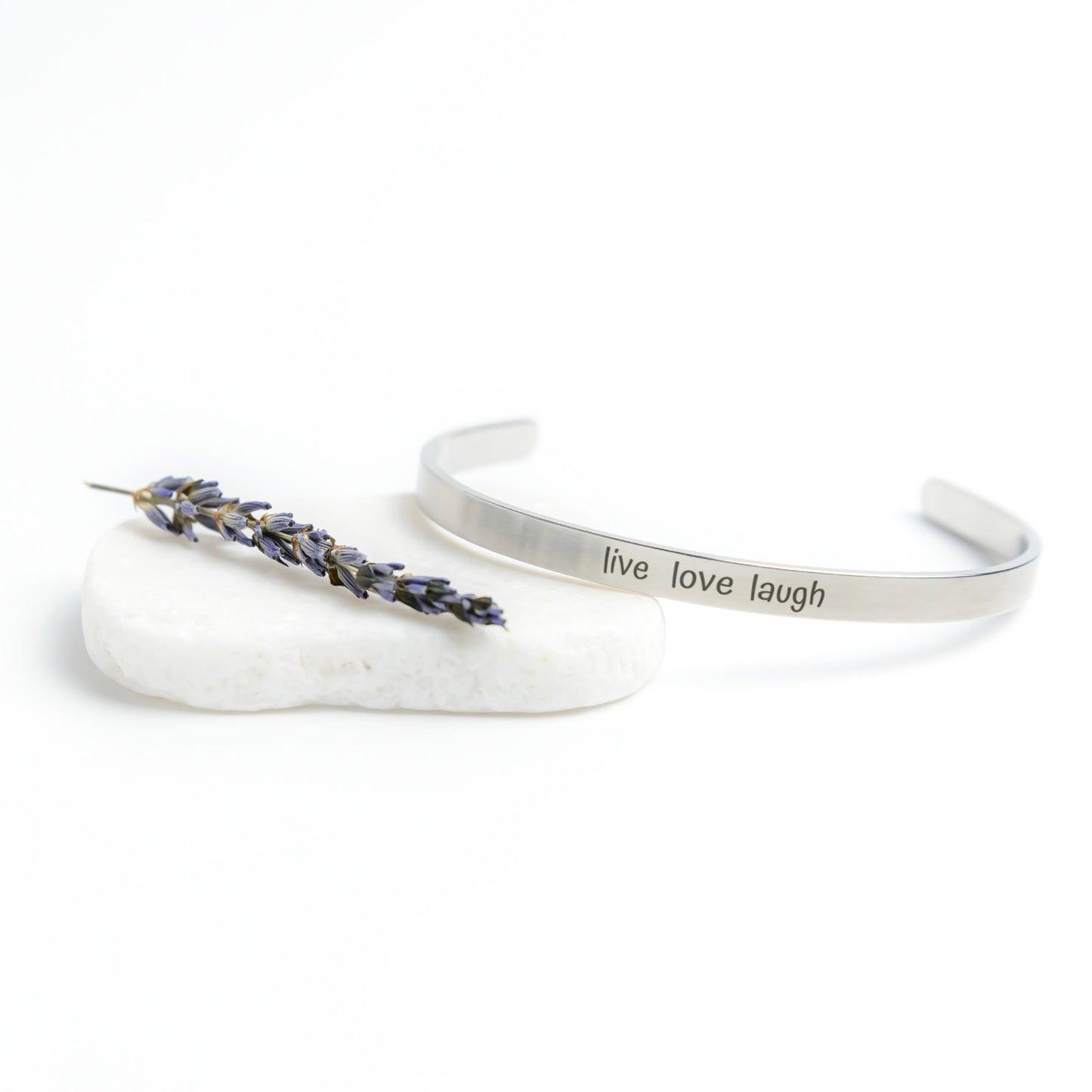 Live Love Laugh Cuff Bracelet, Gold, Rose Gold and Silver